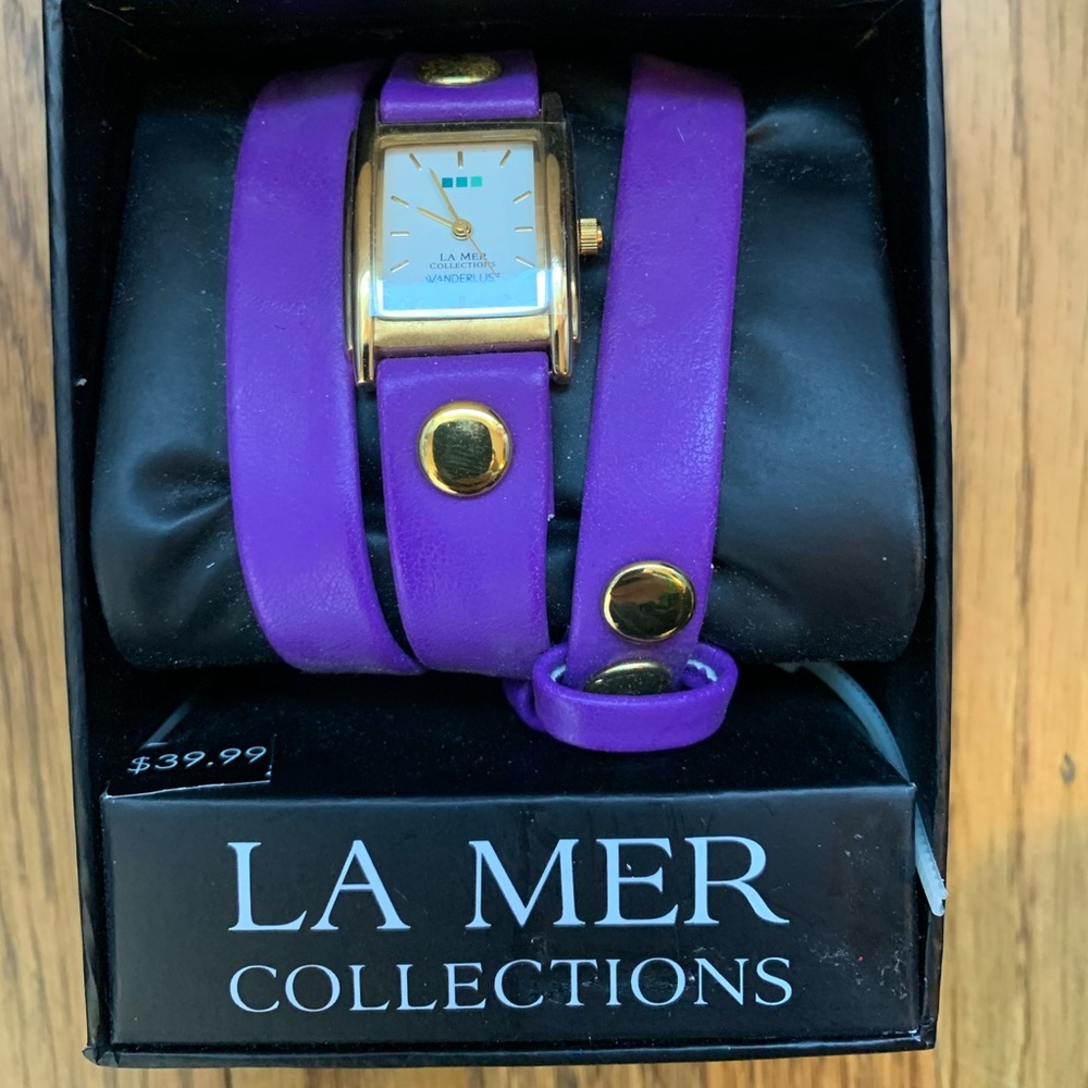 Purple wrap watch la Mer